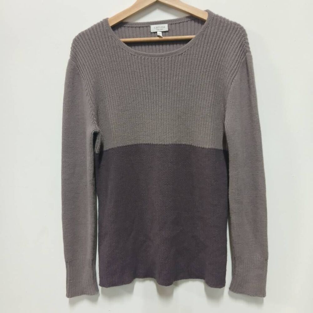 Callina womens xl sweater 100% baby alpaca made in peru mauve purple